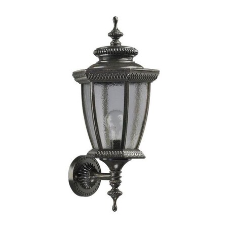 Quorum One Light Baltic Granite Clear Glass Wall Lantern 7802-45